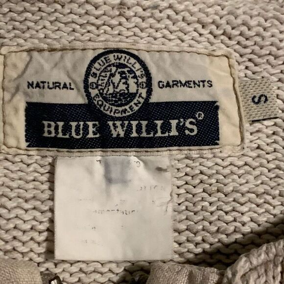 Blue Willi's Collarless Zip-Front Cardigan | Women's Size Small - Picture 3 of 5